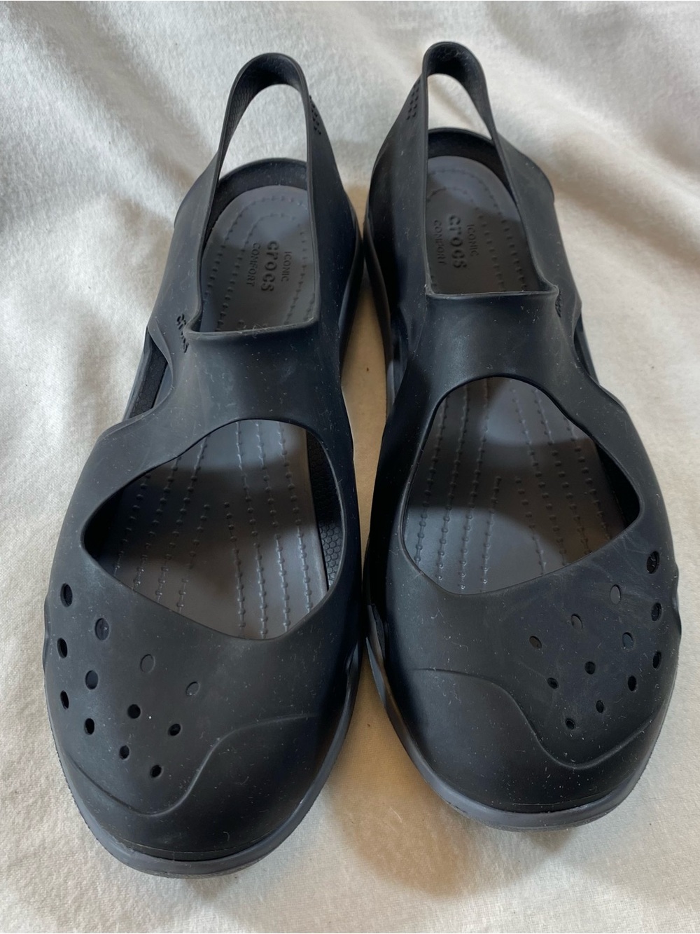 CROCS Women's Black Slingback Sandals Size 10
